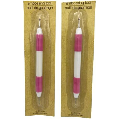 Embossing Tool - Double Ended - Small & Medium Ends - 2/pcs