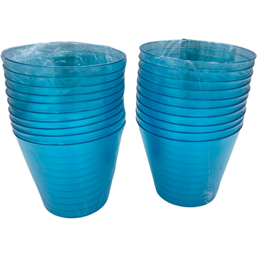 MODAIO-Translucent Plastic Cups, 16 oz. 10/pc - 2/packs - Total 20 cups (Blue)