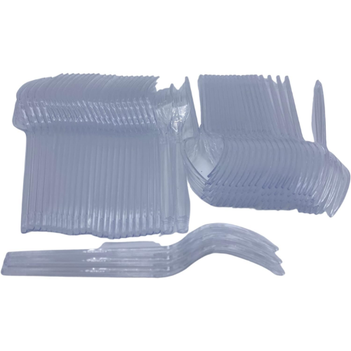 BRBCA- Heavy Duty Disposable Clear Plastic Forks-48-ct/Pack-(2-Pack)