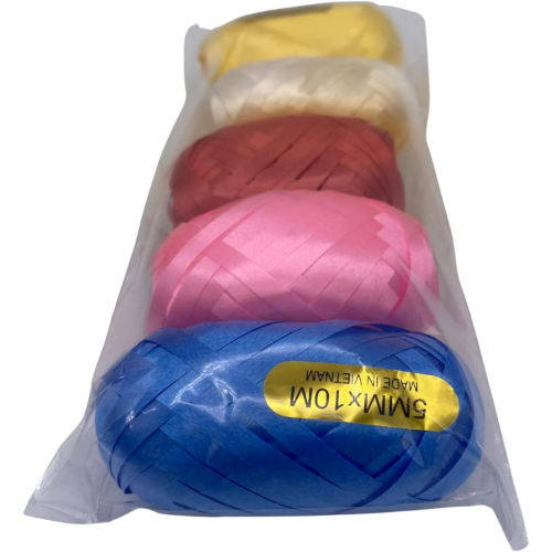 Colored Ribbon for Gift Wrapping, 5-ct. Packs - 1.25" x 4" x 9.9" inches