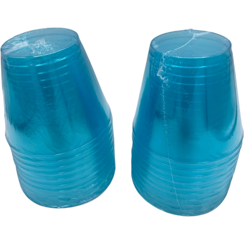 MODAIO-Translucent Plastic Cups, 16 oz. 10/pc - 2/packs - Total 20 cups (Blue)