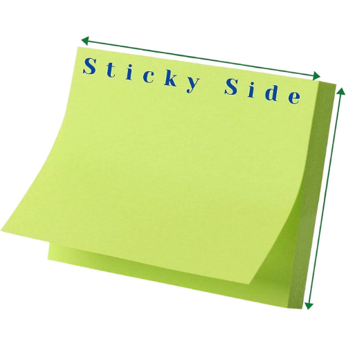 MODAIO-(2 Pack) Sticky Notes 3x3 Inches, Bright Colors Self-Stick Pads, Easy to Post for Home, Office, Notebook, 150 Count/Pack (Green)