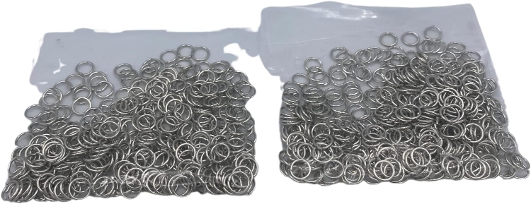 BRBCA - (2/Packs) Jump Rings - 6 mm/0.23 inch - Silver - Total 600 Jump Rings in Two Packs