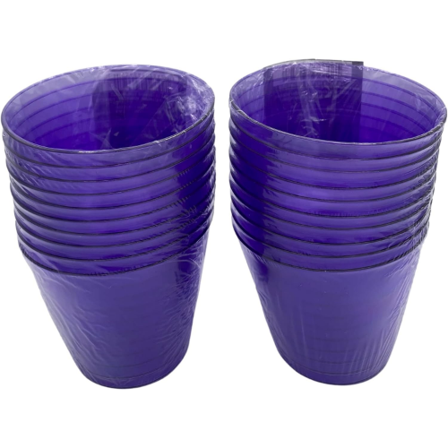 MODAIO-Translucent Plastic Cups, 16 oz. 10/pc - 2/packs - Total 20 cups (Purple)