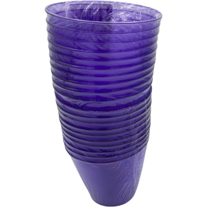 MODAIO-Translucent Plastic Cups, 16 oz. 10/pc - 2/packs - Total 20 cups (Purple)