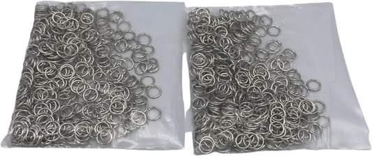 BRBCA - (2/Packs) Jump Rings - 6 mm/0.23 inch - Silver - Total 600 Jump Rings in Two Packs