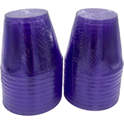 MODAIO-Translucent Plastic Cups, 16 oz. 10/pc - 2/packs - Total 20 cups (Purple)