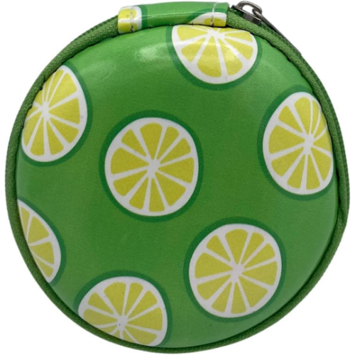 MODAIO-Brightly Colored Portable Small Earbud Carrying Case Storage Bag for Earphone, Earbud, Earpieces, SD Memory Card, Camera Chips (Green-Circle)