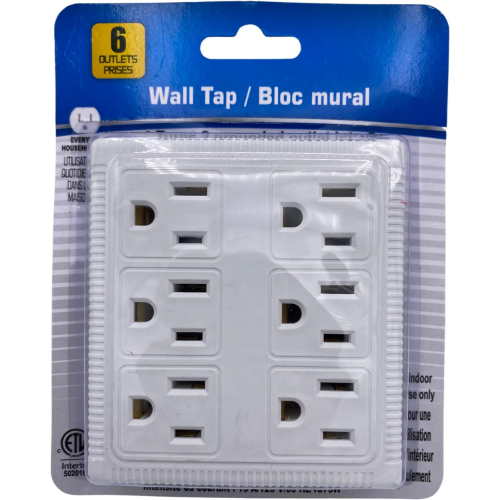 MODAIO-6-Outlet Wall Taps for Home, Office, Dorm Essentials