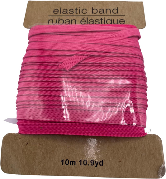 Elastic Band Ribbons, 10.9 yd. (Pink)