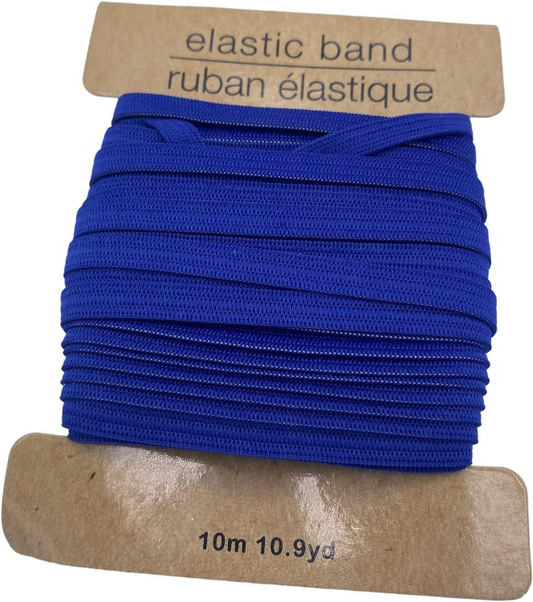 BRBCA - Elastic Band Ribbons, 10.9 yd. (Blue)