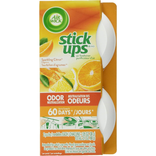 Air Wick Stick Ups Air Freshener, Sparkling Citrus, 2ct