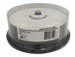 (100) CD-RW 12X 80Min/700MB - Rewritable Discs (White Inkjet)