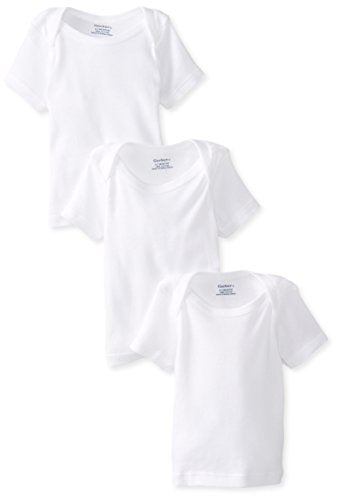 Baby 3-Pack Short-Sleeve Slip-On Shirts, White, 12 Months