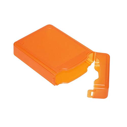 3.5-inch IDE/SATA Hard Drive Semi-Transparent PP Protection Storage Box Dust-Proof Damp-Proof (Orange)