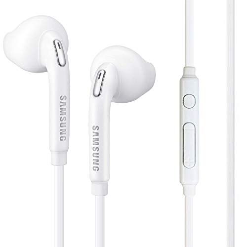 (2 Pack) OEM Wired 3.5mm White Headset with Microphone, Volume Control and Call Answer End Button [EO-EG920BW] for Samsung Galaxy S6 Edge+ / S6 / S5, Galaxy Note 5/4 / Edge (Bulk Packaging)