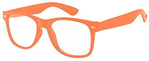 Orange Kids Clear Lens Glasses Protect Child's Eyes UVB UVA