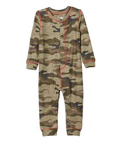 Baby   Sleepwear Long Sleeve Peachy Romper, Olive, 3 6 mo