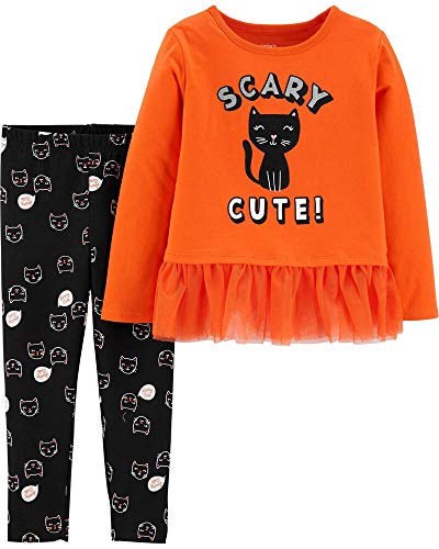 2-Piece   Cat Top & Legging Set 3 Months Orange