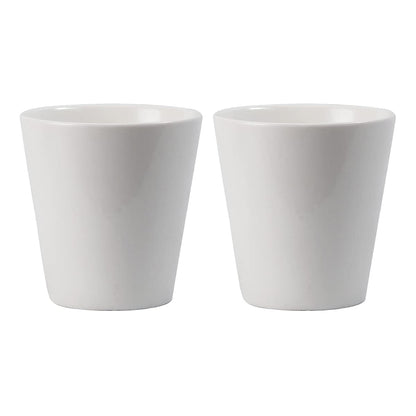 2 Pcs Simple White Ceramic Mouthwash Cups, Bathroom Brushing Cup, 9 Oz