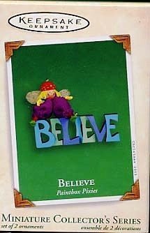 Paintbox Pixies BELIEVE (Set of Two Miniatures) 2003 (QXM4919)