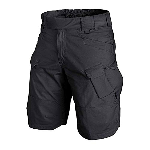 Hoyomi Cargo Short for Men,Classic Fit Half Quick Dry Athletic Multi-Pocket Mens Shorts 2022 Hiking Outdoor Men,Mens Walking Shorts,Sweat Pant Shorts,5 Mens,Stylish Men, Black