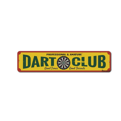 Dart Club Sign, Custom Metal Professional  Amature Dart Board Cadeau, Game Room Man Cave Decor Sign Dart Boards for Cafes Bar Pub Beer Club Wall Home Decor 4X16Inch