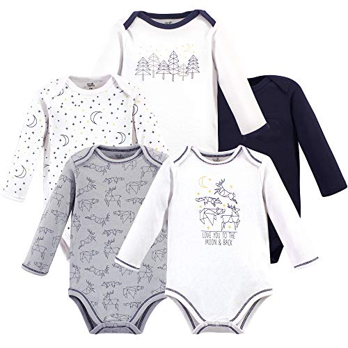 Baby  Cotton Long-Sleeve Bodysuits, Constellation, 0-3 Months