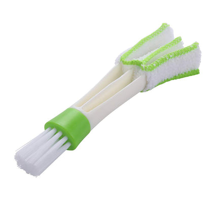 Mini Duster, Double Ended Vent Duster & Brush, for Computer Keyboards, Fans, Air Conditions, Car Air Outlets, Quick Clean, Removable Cloth Cover, Portable & Precision Dusting Tool