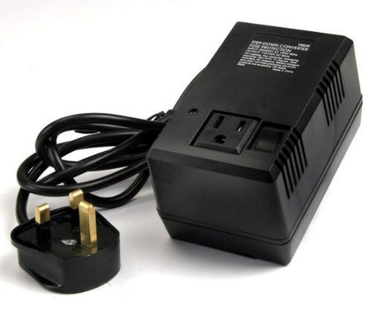 VTM-150UK - Deluxe 220V/240V Step Down Travel Voltage Converter To Use USA Products in UK - Good For Laptops & Chargers etc.