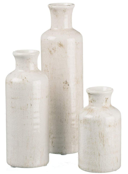 Ceramic Vase Set- 3 Small Vases, rn Farmho e Décor Accents; Living Room Décor, Boho Vases for Table Decor, Mantle & Shelf Vases, Cottagec Décor, Ho ewarming Gift (CM2333)