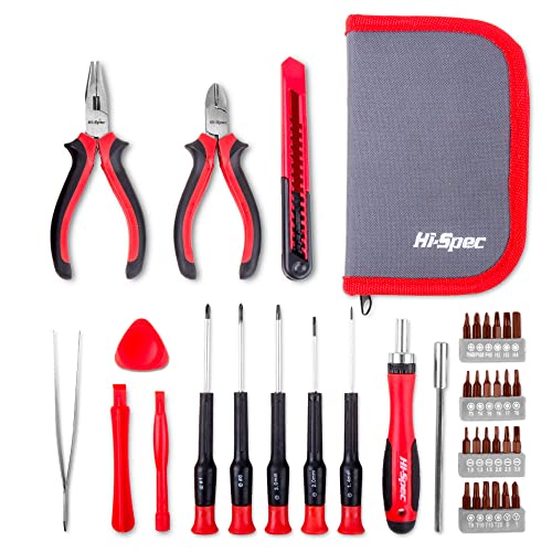 38pc Electronics Repair & Opening Tool Kit Set. Precision Screwdrivers, Pliers & Pry Tools