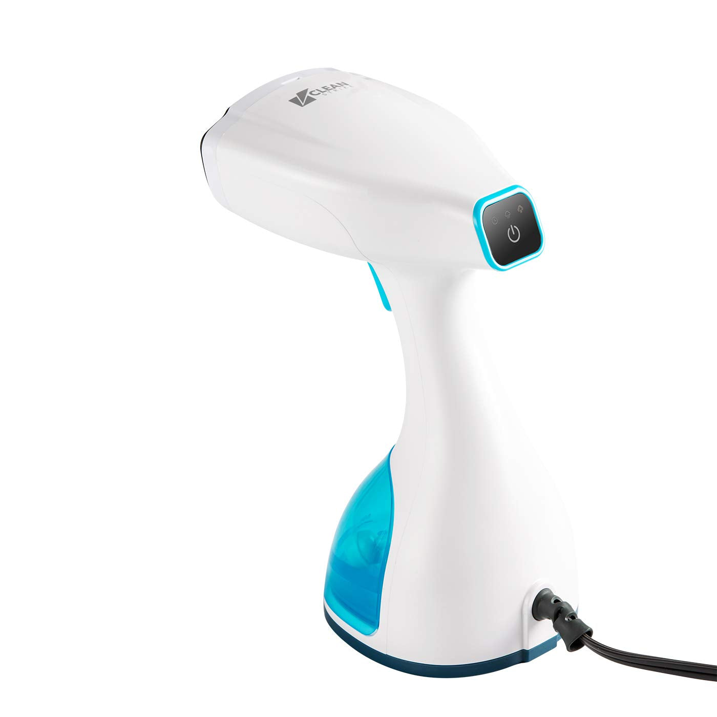 Handheld Disinfecting Steamer for Clothes, Portable Handheld Garment Steamer, quick heating with removable water tank, Dual Steam Setting, Steamer for Garments, White/Teal