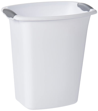 10358006 11.88" X 8.5" X 13.25" 3 Gallon White Wastebasket