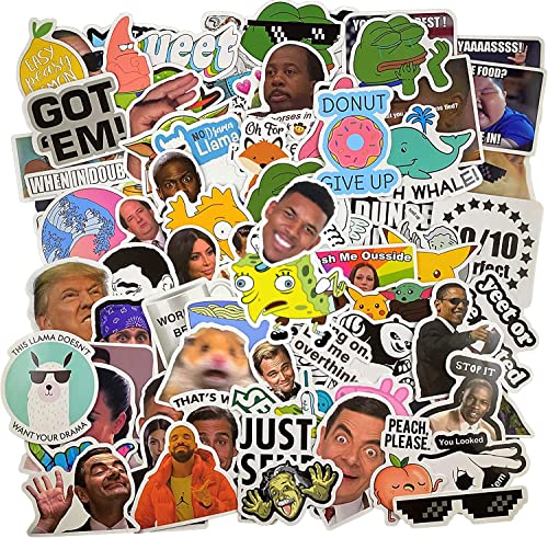 (122 Pcs) Funny Meme Vinyl Stickers Pack, Vine Stickers for Laptop, iPhone, Water Bottles, Computer, and Hydro Flask, DIY Decor for Bumper Wall