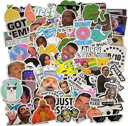 (122 Pcs) Funny Meme Vinyl Stickers Pack, Vine Stickers for Laptop, iPhone, Water Bottles, Computer, and Hydro Flask, DIY Decor for Bumper Wall