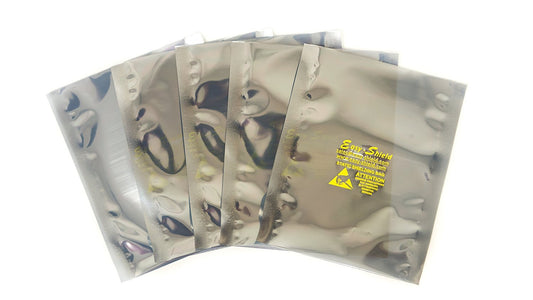 100 ESD Anti-Static Shielding Bags, 4"x6" in (102mm x 152mm), Open-Top, 3.1 mils