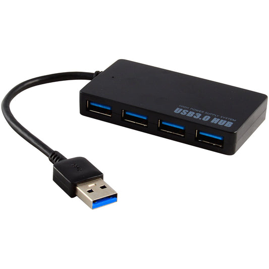 4 Port USB 3.0 Hub Compact and Portable for PC Mac Laptop and Desktop