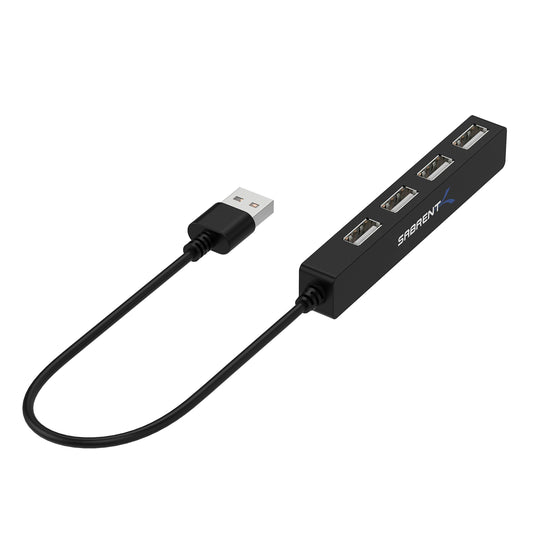 4 Port Portable USB 2.0 Hub 9.5" Cable) for Ultra Book, MacBook Air, Windows 8 Tablet PC HB-MCRM)