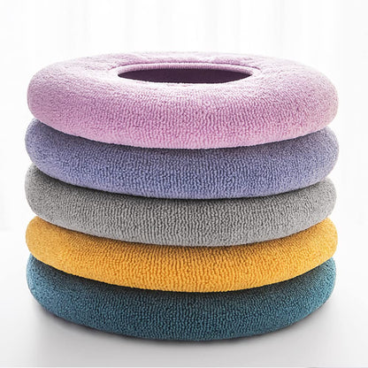 5 Pcs er Bathroom Soft Tet Seat Cover Pad-Warmer Tet Seat Cushion Cover Stretchable Washable Fiber Cloth, Comfortable 5 Random Color)