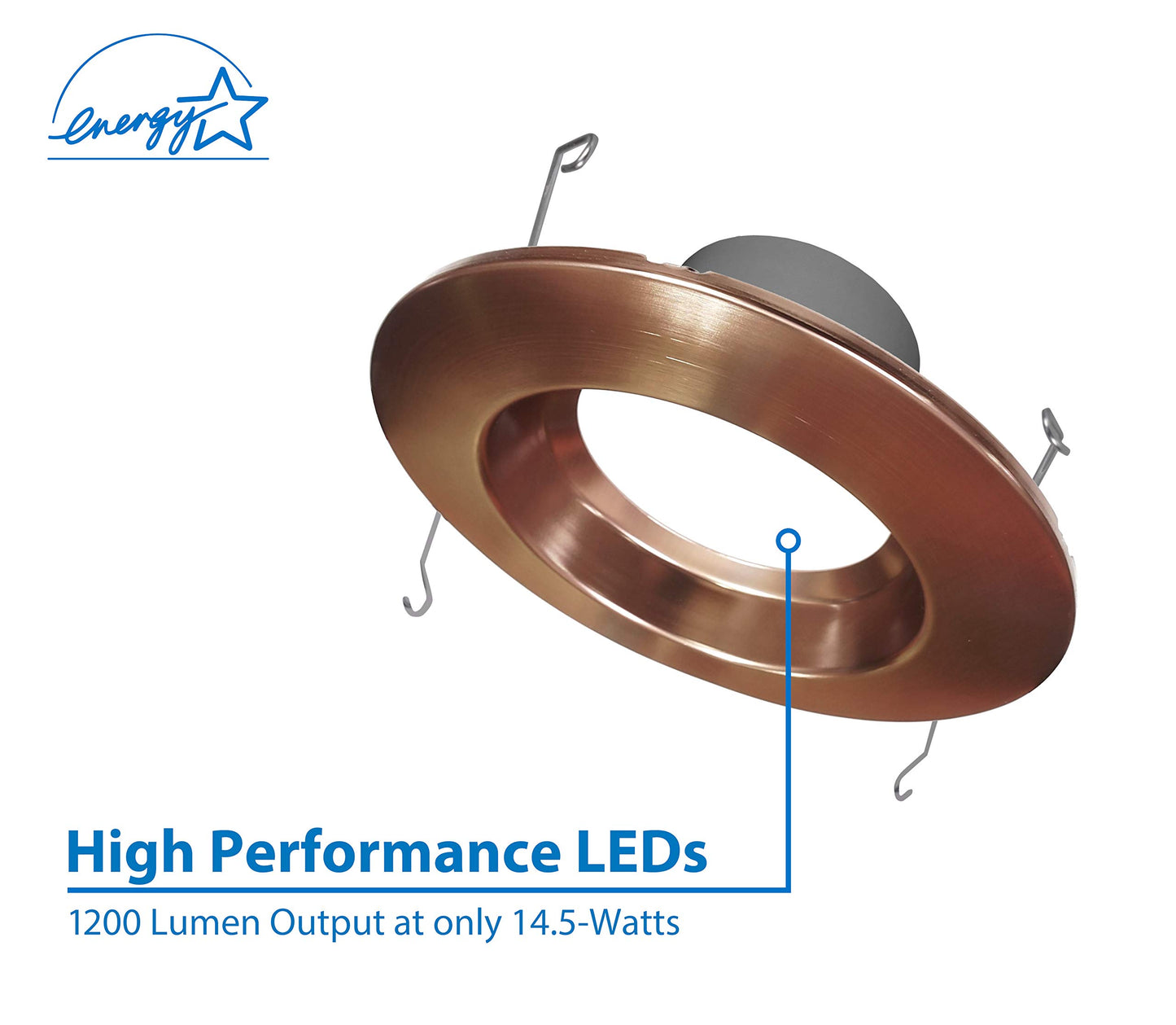 DCR562121203KAC DCR56(v2) High-Output 1200 Lumen Recessed LED Downlight, 5/6, Aged Copper