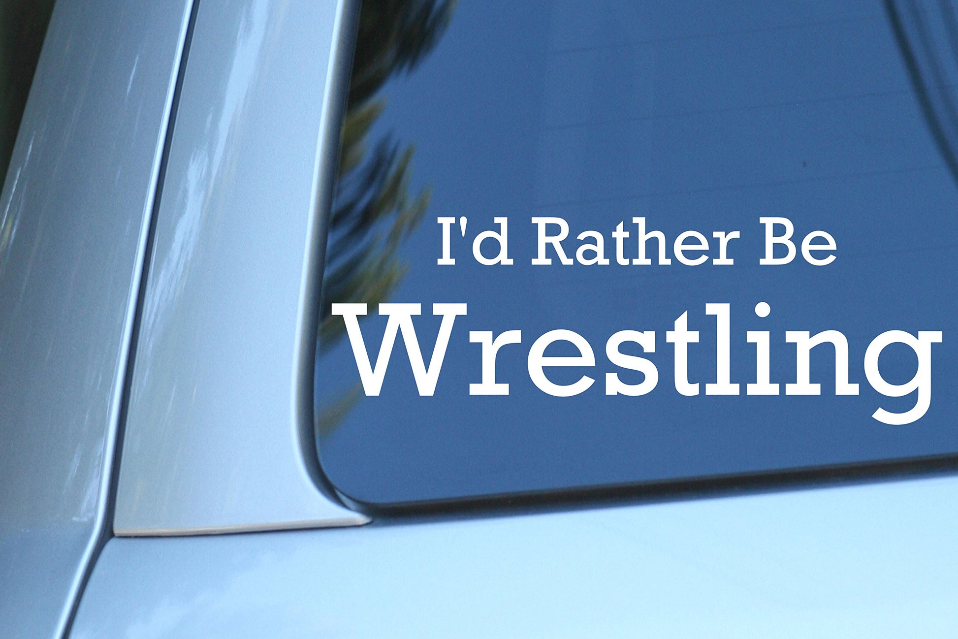 Vinyl Sticker for Computer Wall Car Mac Macbook and More - I'd Rather Be Wrestling