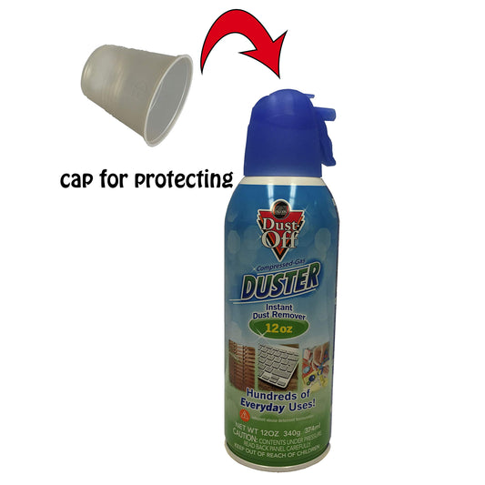 Disposable Compressed Air Duster, 12 oz Can