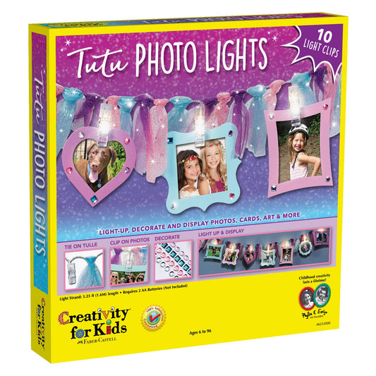 Tutu Photo Lights - Make your own Photo-Clips String Light - Kids Room Decor , White