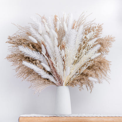 86PCS Natural Dried Pampas Grass Bouquet,Boho Decor Bouquet, Phragmites Dried Flowers,Bouquet for Wedding Floral Arrangements Decorations