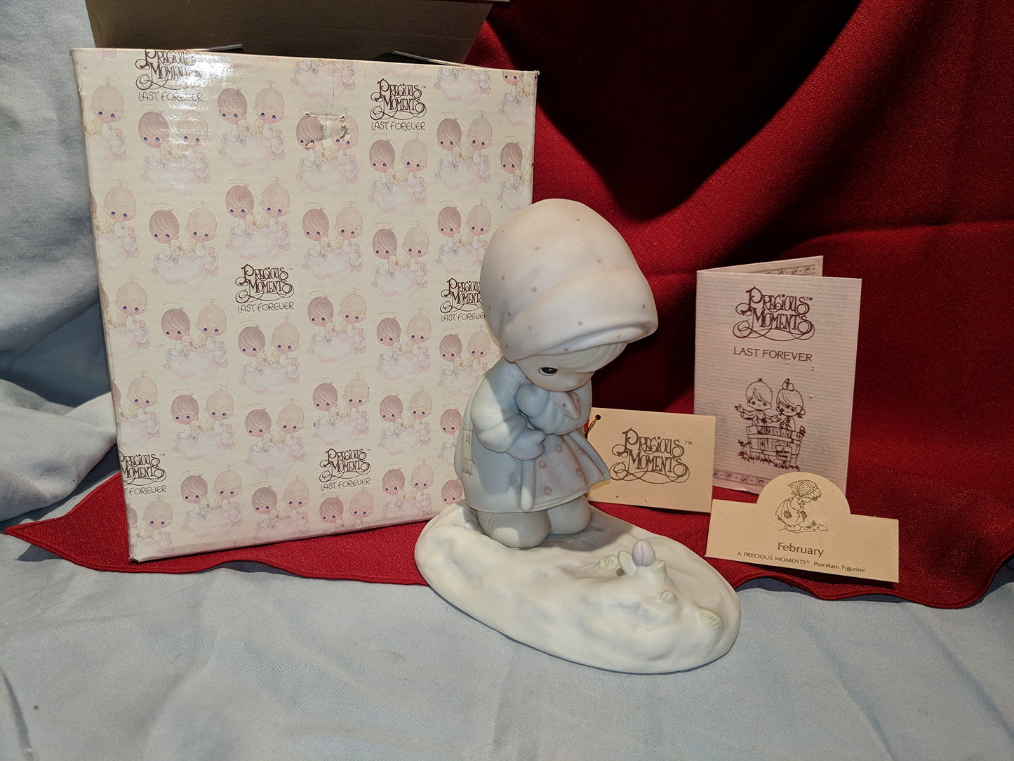 "February" Calendar Girl Figurine