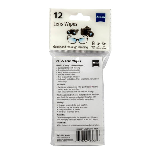 Zeiss Pre-Moistened Lens Wipes, 12-ct. Packs (Pack of 24)