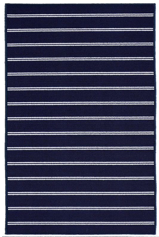 Avery Area Rug, 3-Feet 6-Inches by 5-Feet, Navy