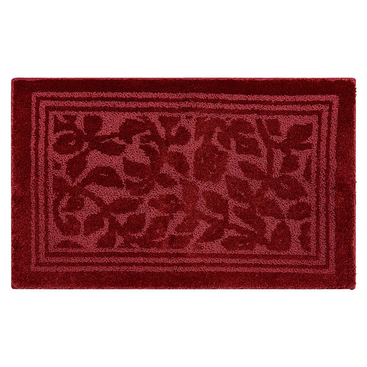 Mohawk Machine Washable Bath Mat (1' 8" x 2' 10") Wis a Rose Red