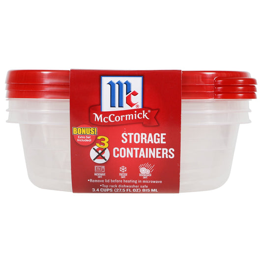 3.4 Cups Sandwich Storage Containers, 3-ct. Packs (Pack 24)